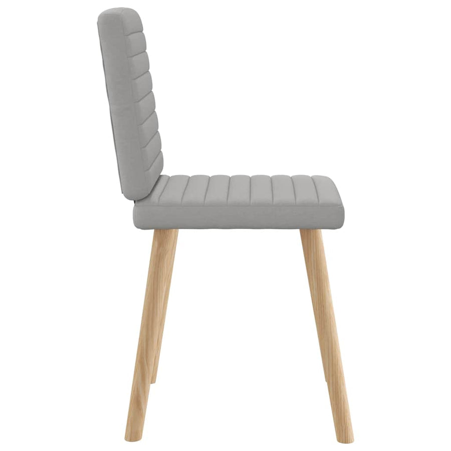 Eetkamerstoelen 2 st stof wolk grijs