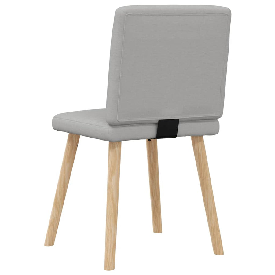 Eetkamerstoelen 2 st stof wolk grijs