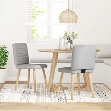 Eetkamerstoelen 2 st stof wolk grijs
