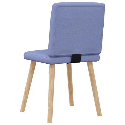 Eetkamerstoelen 2 st stof jeansblauw