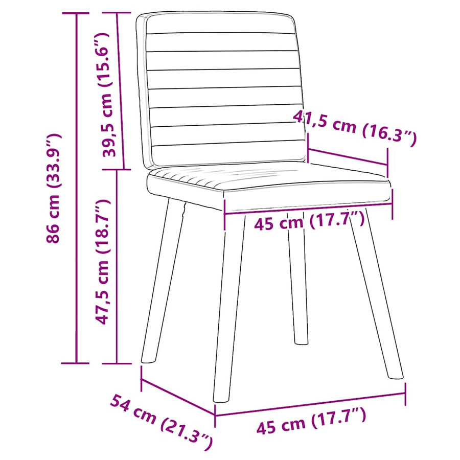 Eetkamerstoelen 2 st stof jeansblauw