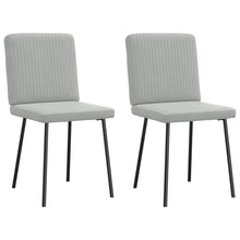 Eetkamerstoelen 2 st fluweel lichtgrijs