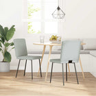 Eetkamerstoelen 2 st fluweel lichtgrijs 45x54x83 cm