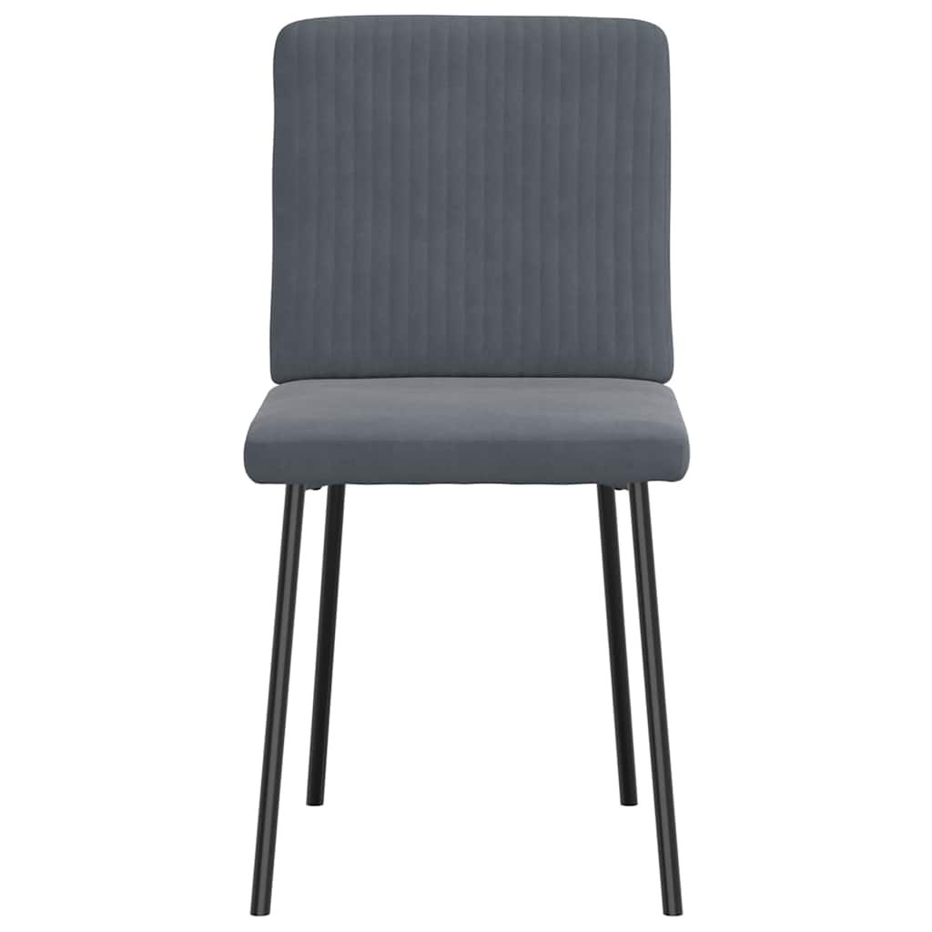 Eetkamerstoelen 2 st fluweel donkergrijs