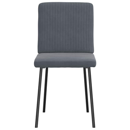 Eetkamerstoelen 2 st fluweel donkergrijs