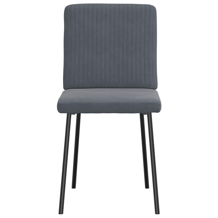 Eetkamerstoelen 2 st fluweel donkergrijs