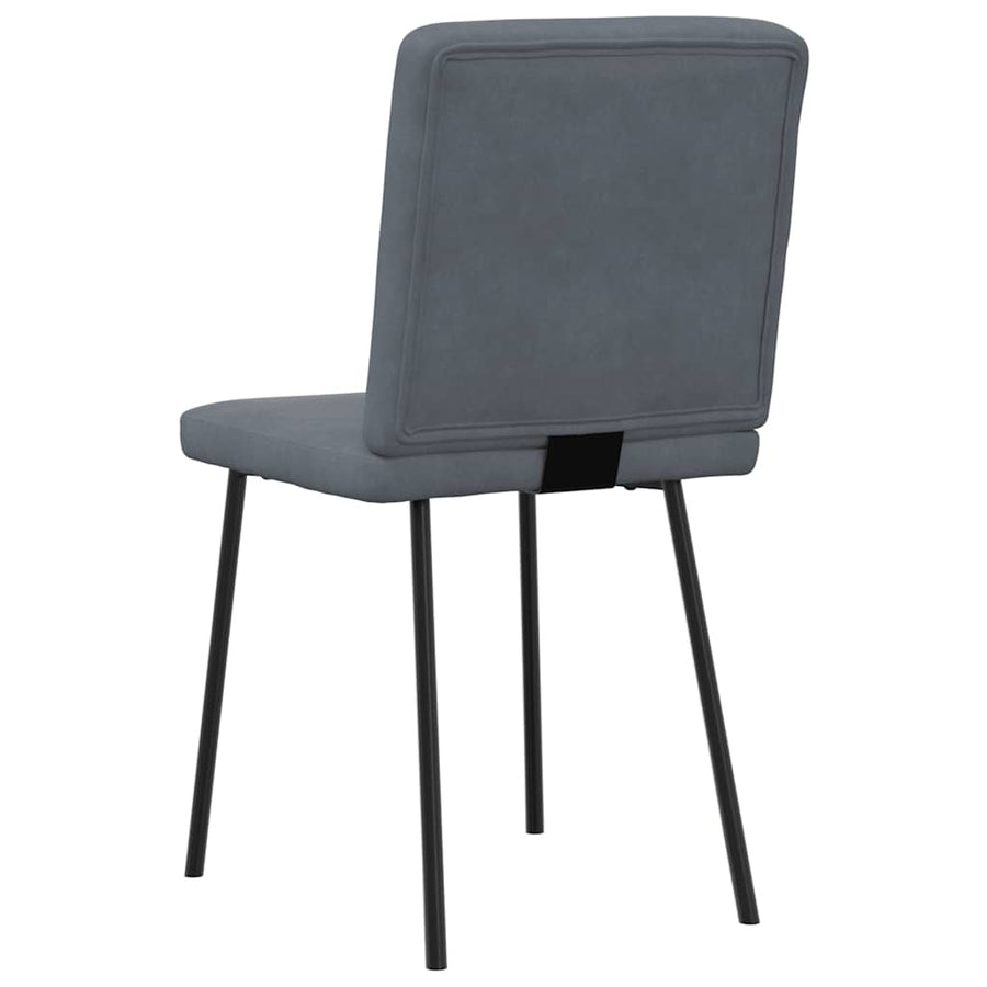 Eetkamerstoelen 2 st fluweel donkergrijs