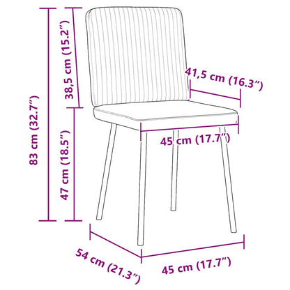 Eetkamerstoelen 2 st fluweel donkergrijs