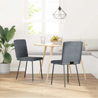 Eetkamerstoelen 2 st fluweel donkergrijs 45x54x83 cm