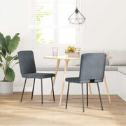 Eetkamerstoelen 2 st fluweel donkergrijs 45x54x83 cm