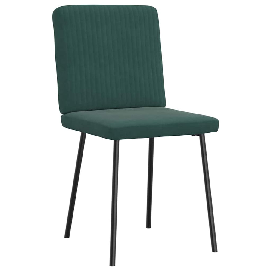 Eetkamerstoelen 2 st fluweel donkergroen