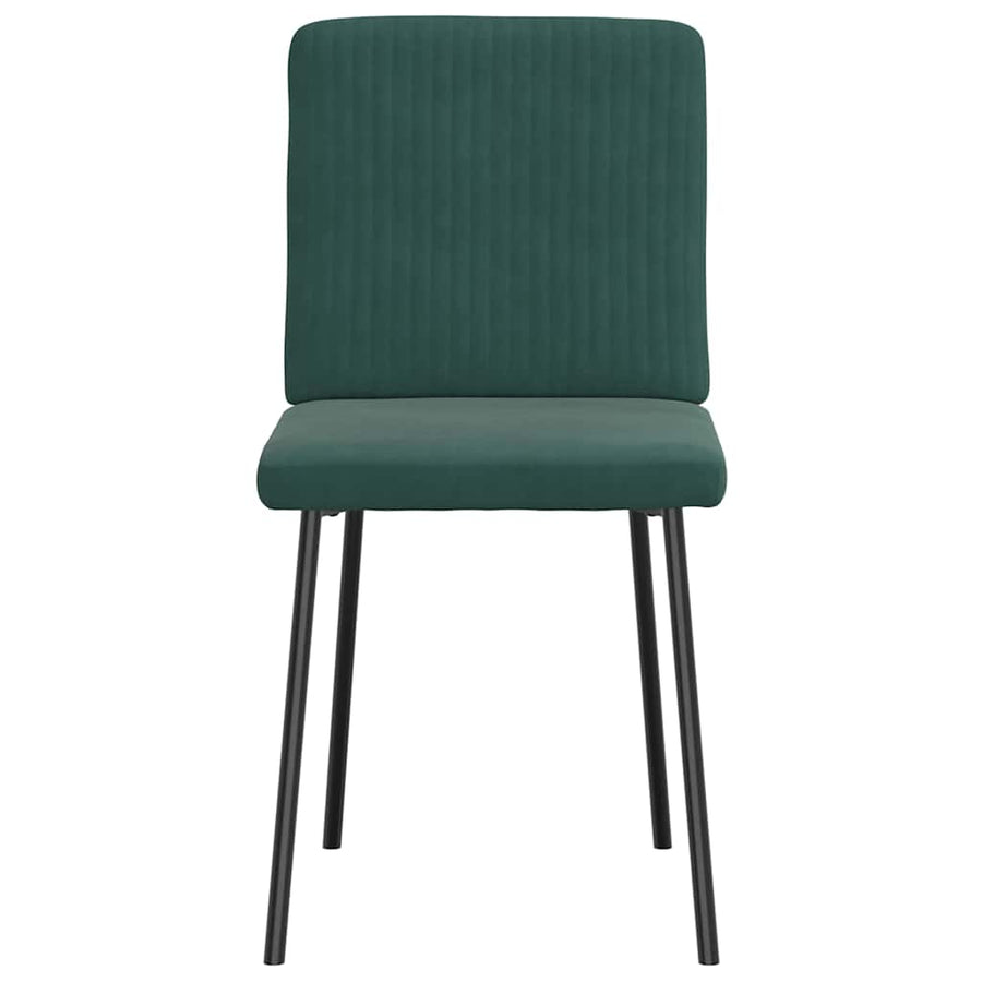 Eetkamerstoelen 2 st fluweel donkergroen