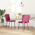 Eetkamerstoelen 2 st fluweel wijnrood 45x54x83 cm