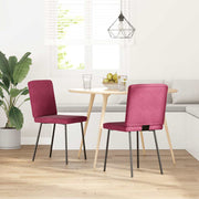 Eetkamerstoelen 2 st fluweel wijnrood 45x54x83 cm