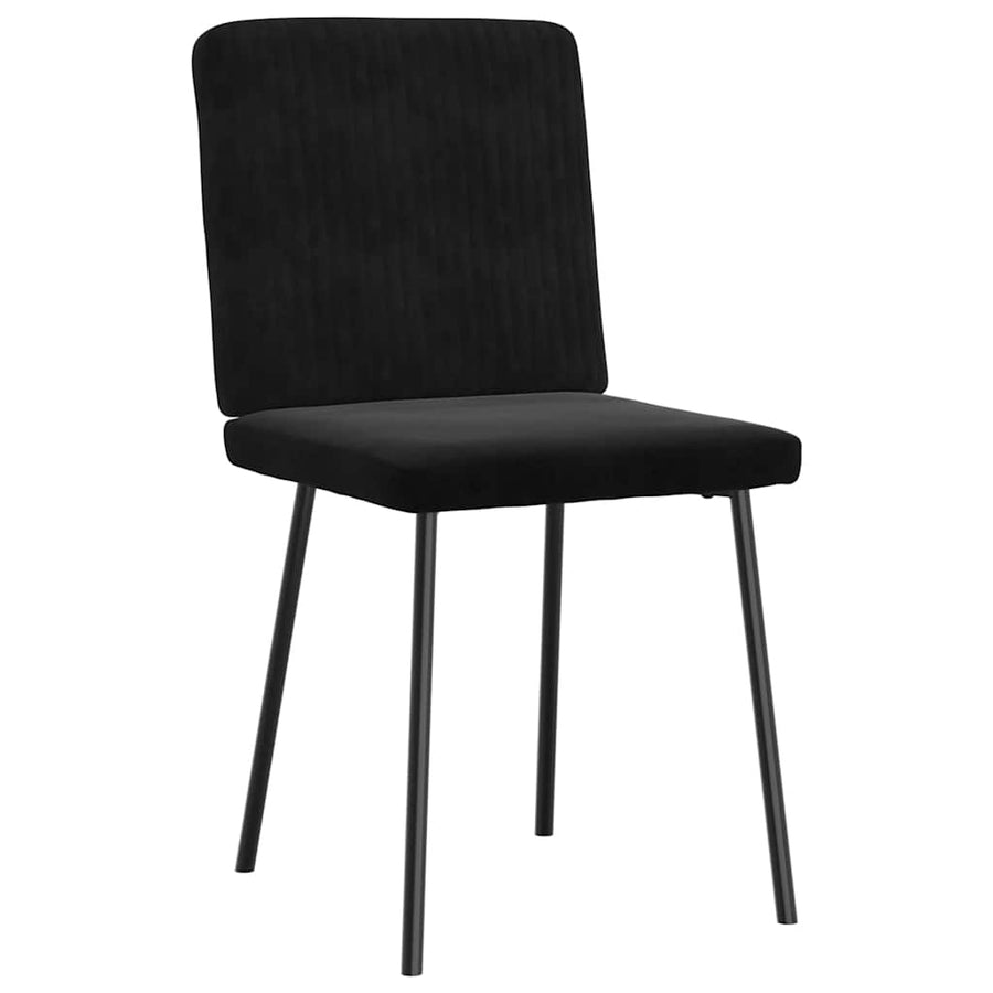 Eetkamerstoelen 2 st fluweel zwart