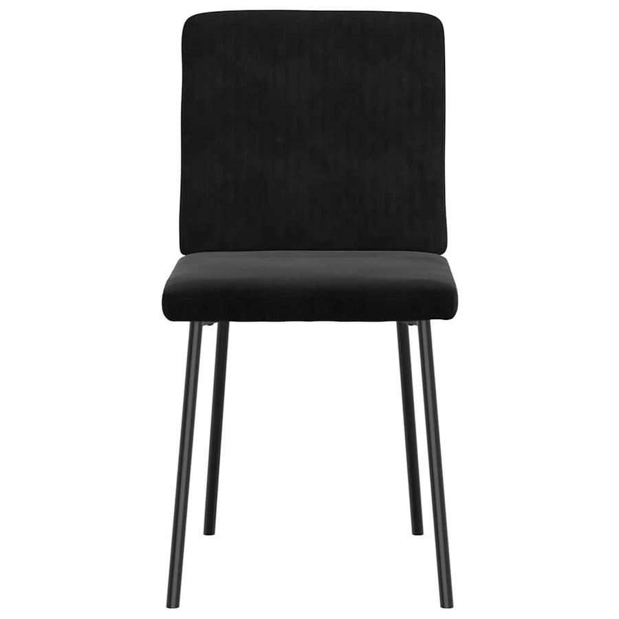 Eetkamerstoelen 2 st fluweel zwart