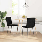 Eetkamerstoelen 2 st fluweel zwart 45x54x83 cm