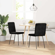 Eetkamerstoelen 2 st fluweel zwart 45x54x83 cm