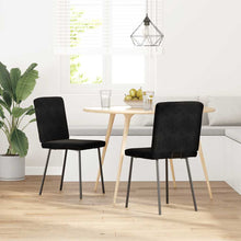 Eetkamerstoelen 2 st fluweel zwart
