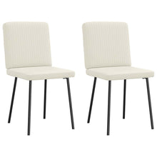 Eetkamerstoelen 2 st fluweel crèmekleurig