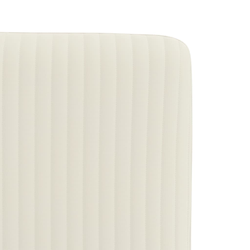 Eetkamerstoelen 2 st fluweel crèmekleurig