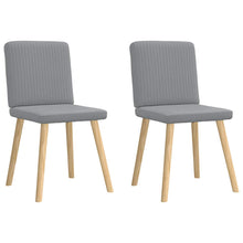 Eetkamerstoelen 2 st stof lichtgrijs