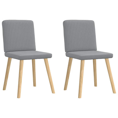 Eetkamerstoelen 2 st stof lichtgrijs
