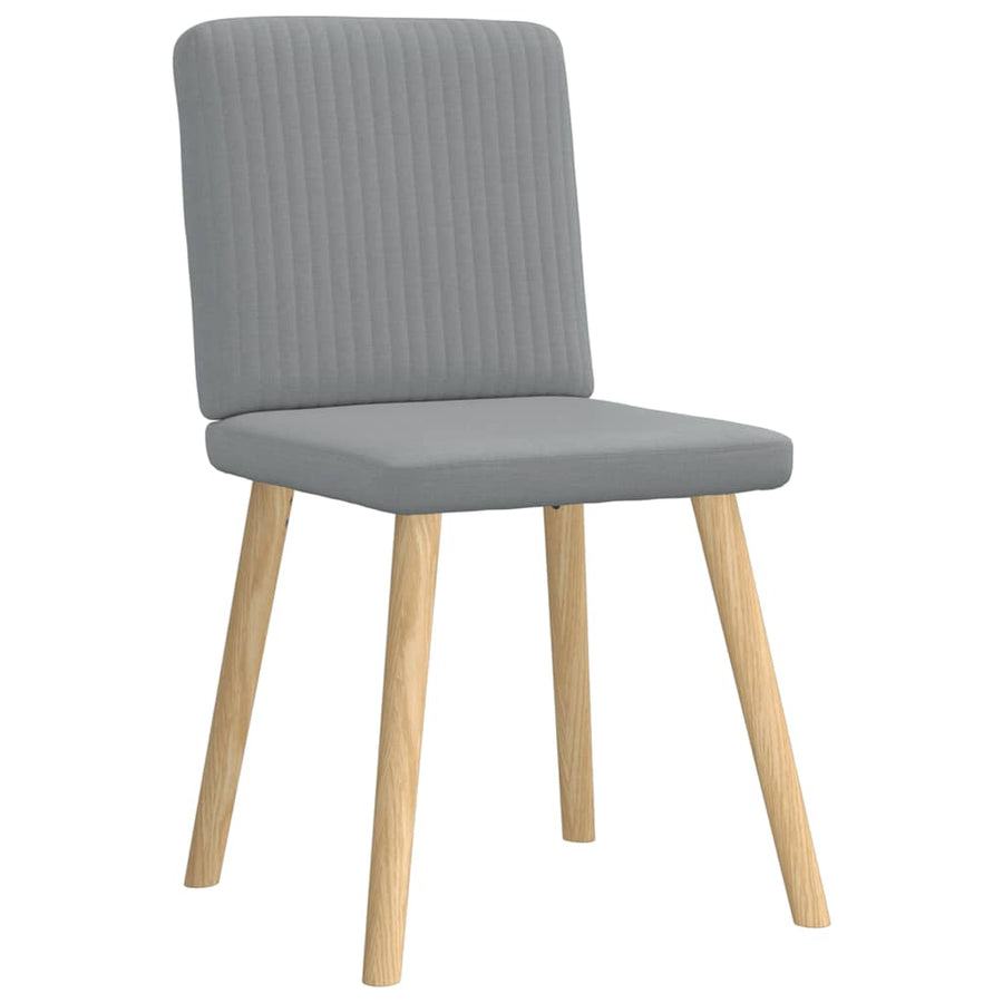Eetkamerstoelen 2 st stof lichtgrijs