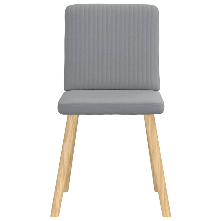 Eetkamerstoelen 2 st stof lichtgrijs