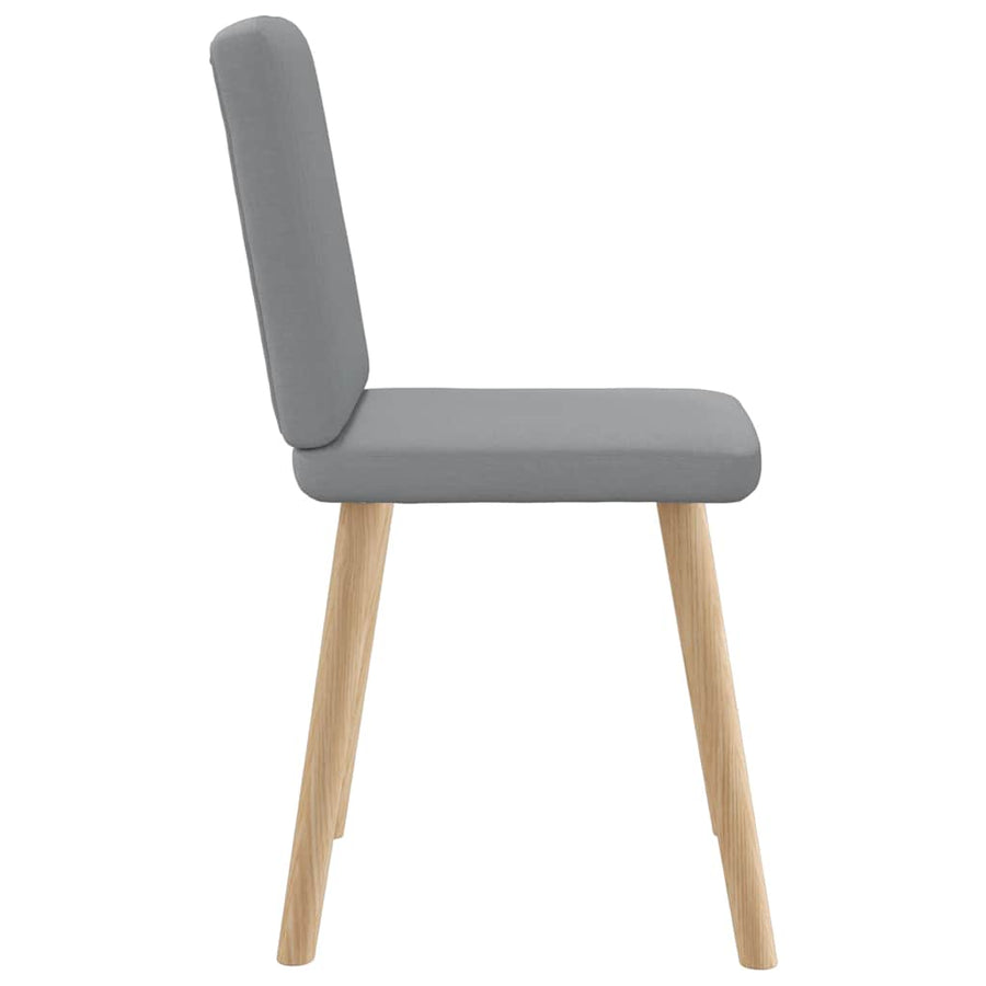 Eetkamerstoelen 2 st stof lichtgrijs