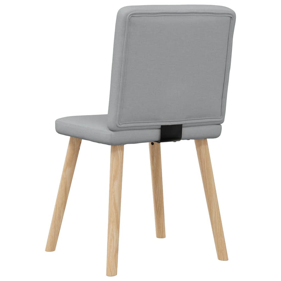 Eetkamerstoelen 2 st stof lichtgrijs