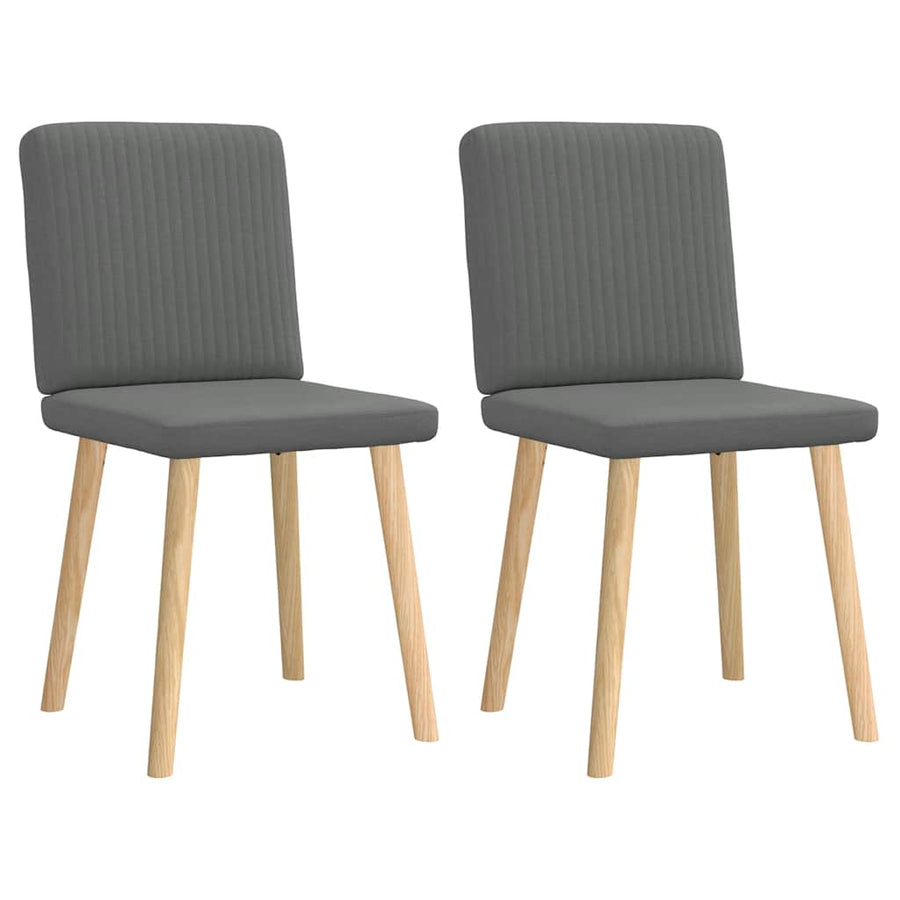 Eetkamerstoelen Stof 2 Donkergrijs