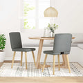 Eetkamerstoelen 2 st stof donkergrijs