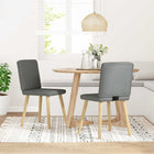 Eetkamerstoelen 2 st donkergrijs stof