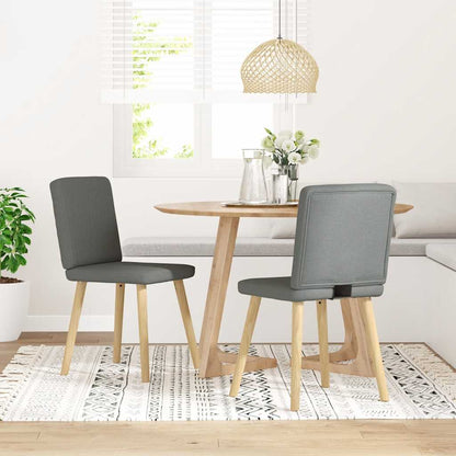 Eetkamerstoelen Stof 2 Donkergrijs