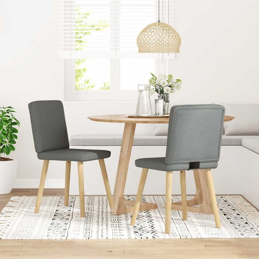 Eetkamerstoelen Stof 2 Donkergrijs