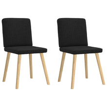 Eetkamerstoelen 2 st stof zwart