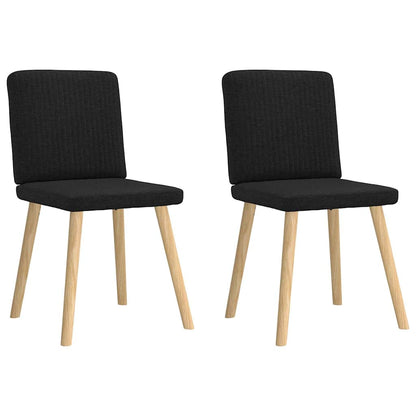 Eetkamerstoelen 2 st stof zwart