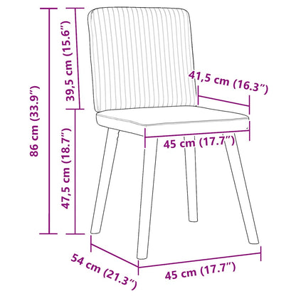 Eetkamerstoelen 2 st stof zwart