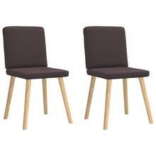 Eetkamerstoelen 2 st stof donkerbruin