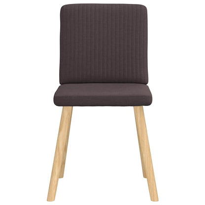 Eetkamerstoelen 2 st stof donkerbruin