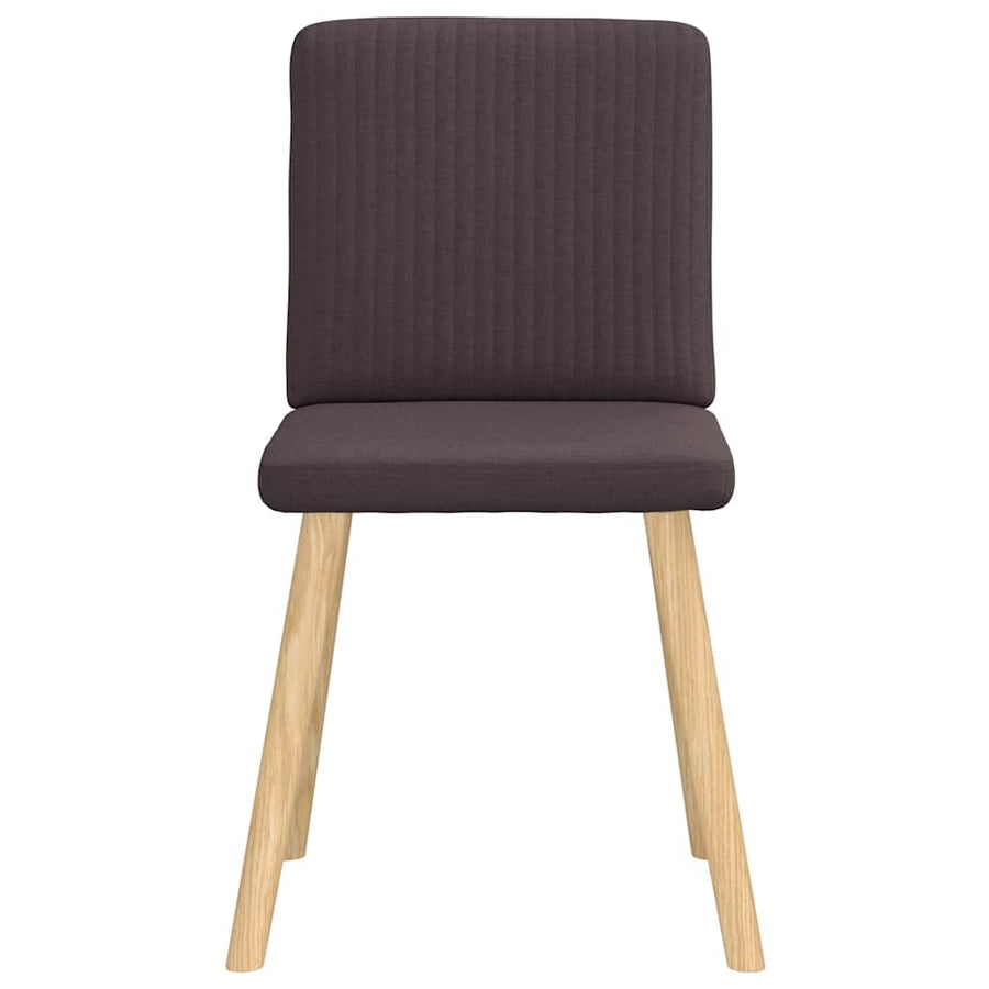 Eetkamerstoelen 2 st stof donkerbruin
