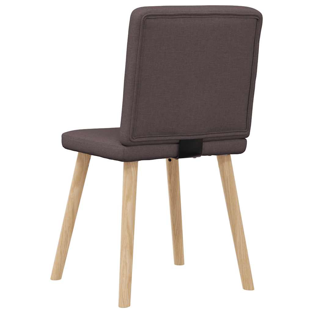 Eetkamerstoelen 2 st stof donkerbruin