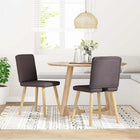 Dining chairs 2 pc fabric dark brown