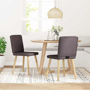Eetkamerstoelen 2 st donkerbruin stof