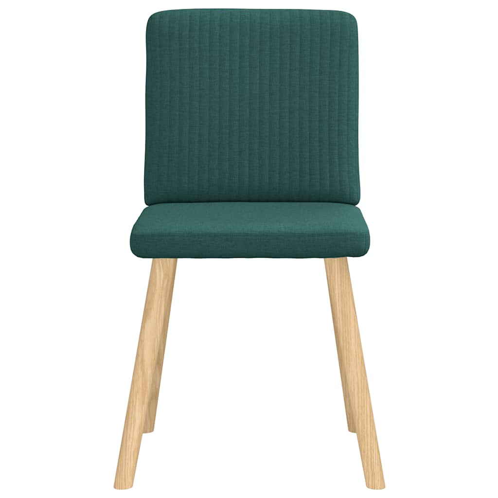 Eetkamerstoelen 2 st stof donkergroen
