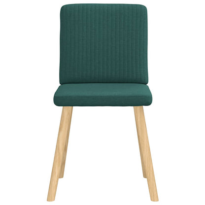 Eetkamerstoelen 2 st stof donkergroen