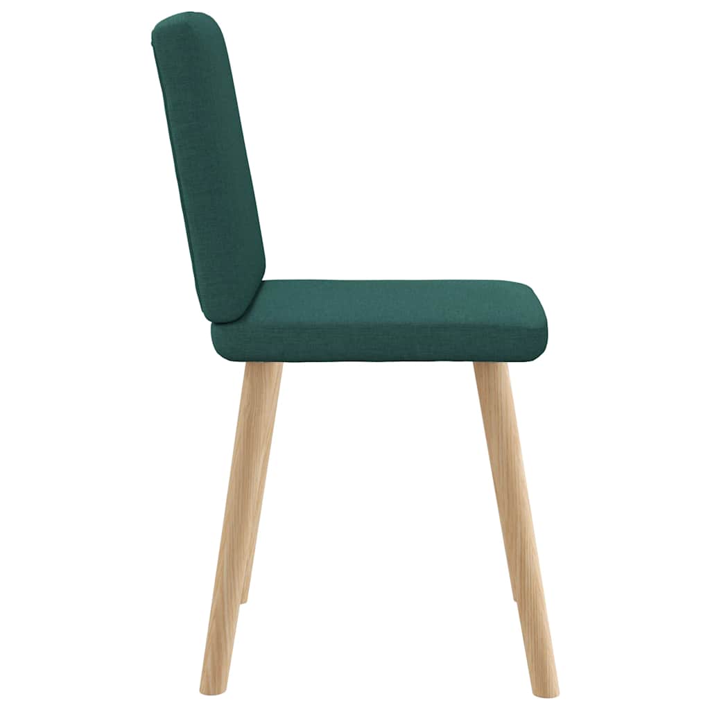 Eetkamerstoelen 2 st stof donkergroen