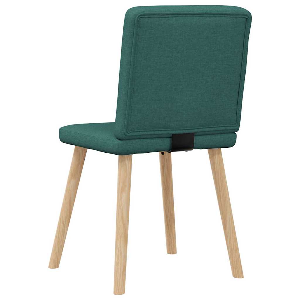 Eetkamerstoelen 2 st stof donkergroen