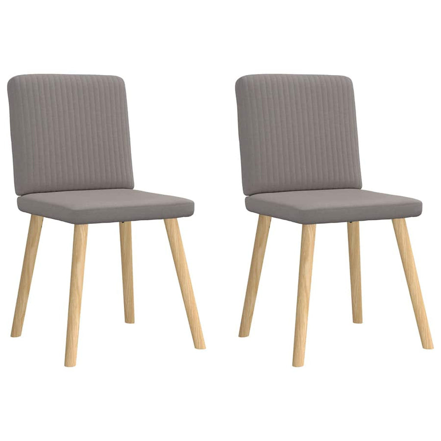 Eetkamerstoelen draaibaar 2 st stof taupe